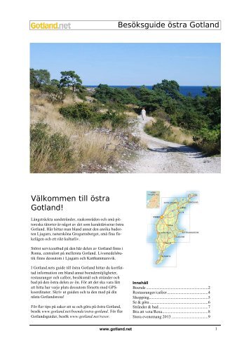 Besöksguide östra Gotland Välkommen till östra Gotland! - Gotland.net