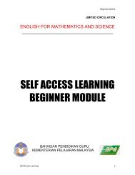 SELF ACCESS LEARNING BEGINNER MODULE - SMK Bukit Jambul