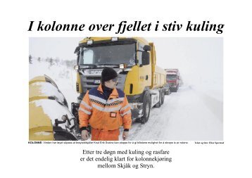 I kolonne over fjellet i stiv kuling - Skjåk Hytteservice