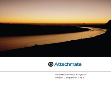 Verastream Host Integrator Version Comparison Chart - Attachmate