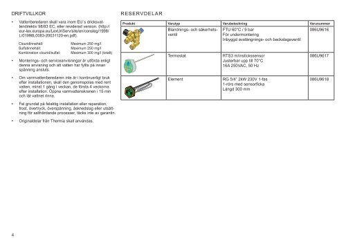 SVR monterings-skötselanvisning - Thermia