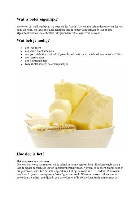 Wat is boter eigenlijk? Wat heb je nodig? Hoe doe je het?