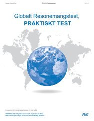 Globalt Resonemangstest, PRAKTISKT TEST