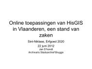 HISGIS in Vlaanderen - Stadsarchief Brugge - V-ICT-OR vzw