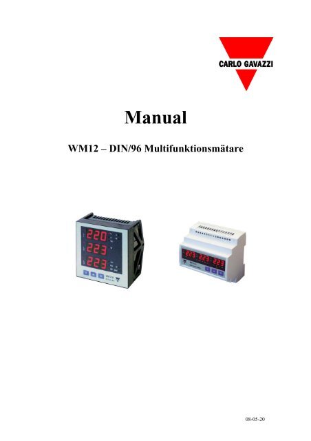 Manual - Carlo Gavazzi AB