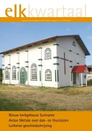 Nieuw kerkgebouw Suriname Anton Metske over ... - ELG Stadskanaal