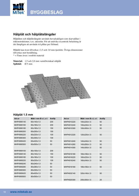 Ladda ner produktkatalogen - Mitek