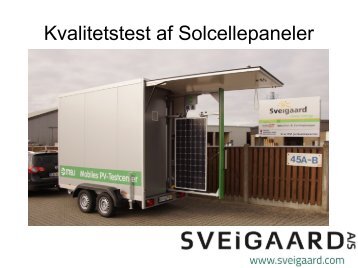 Kvalitetstest af Solcellepaneler - Energinet.dk