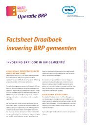 Factsheet Draaiboek invoering BRP gemeenten - KING