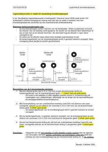 Legionella & brandslanghaspels