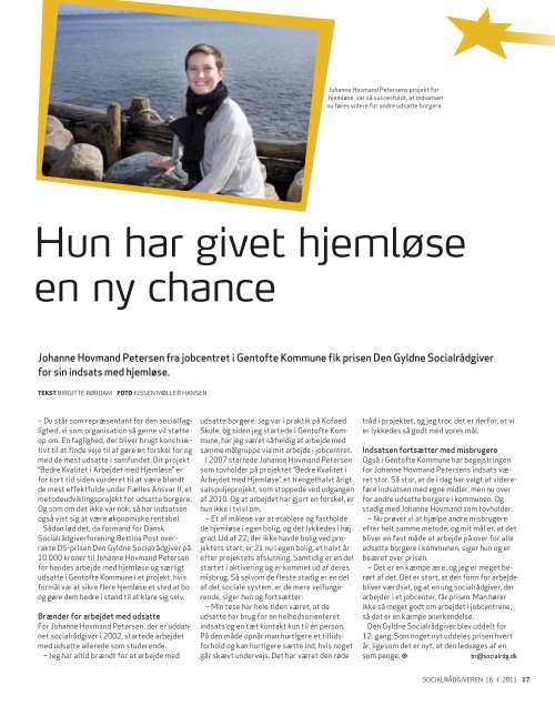 Socialrådgiveren nr. 16-2011 - Dansk Socialrådgiverforening