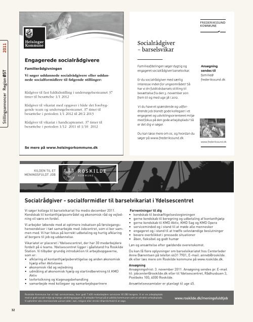 Socialrådgiveren nr. 16-2011 - Dansk Socialrådgiverforening