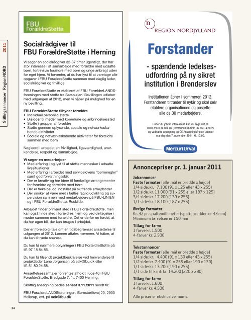 Socialrådgiveren nr. 16-2011 - Dansk Socialrådgiverforening