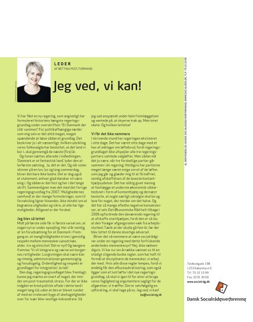 Socialrådgiveren nr. 16-2011 - Dansk Socialrådgiverforening