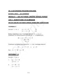 MODULE 1 : GELYKTYDIGE LINEÊRE VERGELYKINGS ... - AdMaths