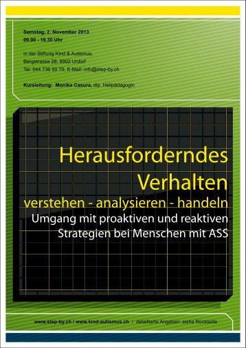 Herausforderndes Verhalten - step-by