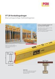 VT 20 forskalingsdrager Den prisgunstige ... - Peri Norge AS