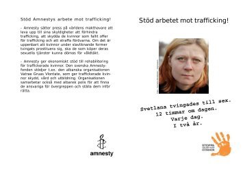 Stöd arbetet mot trafficking!