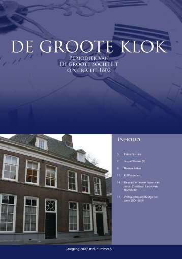 de Groote Klok - mei 2009 - de Groote Sociëteit Zwolle