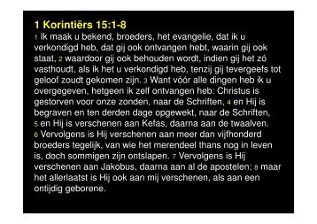 1 Korintiërs 15:1-8