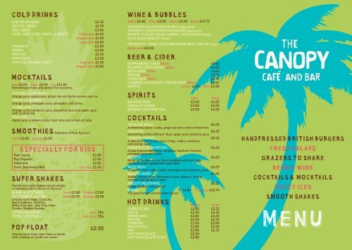 Cold Drinks Mocktails Super Shakes Pop Float Center Parcs