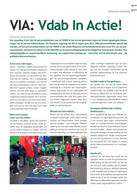 magazine voor openbare diensten - ACV Openbare Diensten