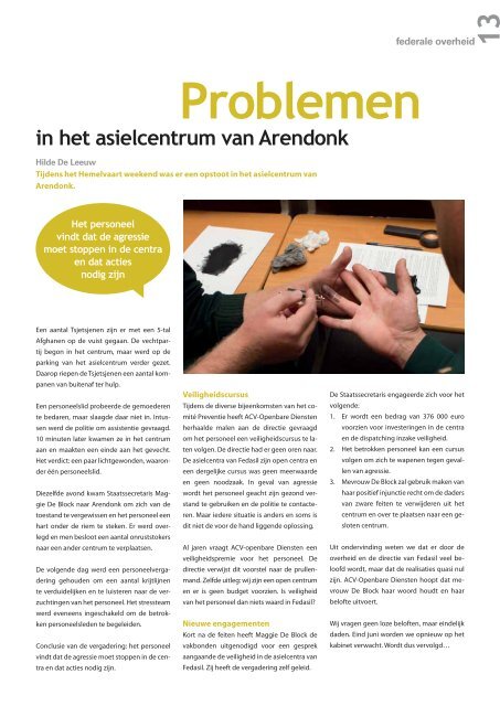 magazine voor openbare diensten - ACV Openbare Diensten