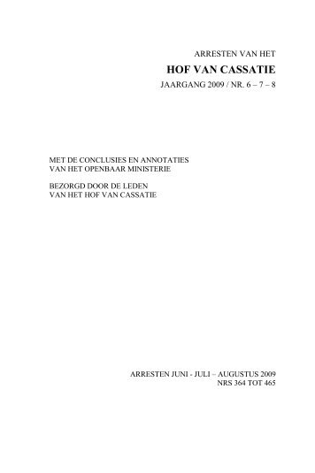 AC 06 07 08 2009 - Federale Overheidsdienst Justitie - Belgium