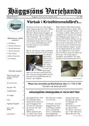 Häggsjöns Varjehanda nr 2 1999 - Häggsjöns intresse