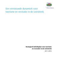 Strategisch Beleidsplan Toerisme & Recreatie 2011-2018 - Leiestreek