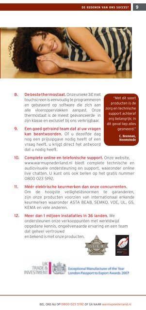 Warmup brochure - Elektrische Vloerverwarming