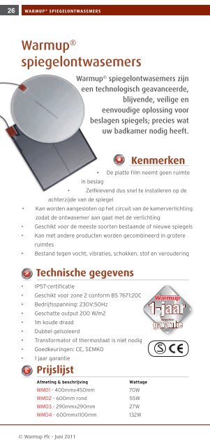 Warmup brochure - Elektrische Vloerverwarming