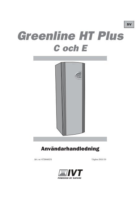 Ivt Greenline Bruksanvisning () Ivt Greenline Bruksanvisning