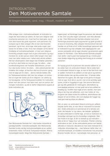 download gregers' artikel om den motiverende samtale