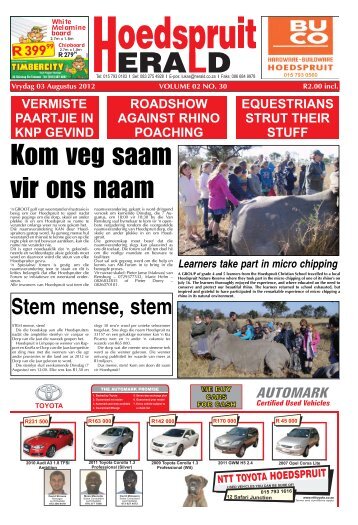 Kom veg saam vir ons naam - Letaba Herald