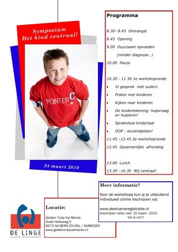 Symposium Het kind centraal! - Deelnameregistratie