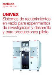 UNIVEX Sistemas de recubrimientos en vacío para experimentos de ...