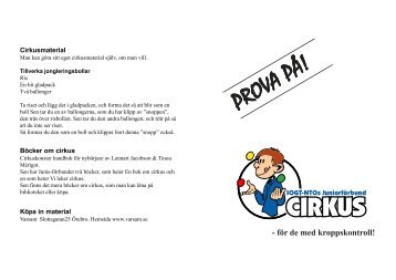 Prova på - Cirkus (pdf) - JUNIS - Grafisk profil