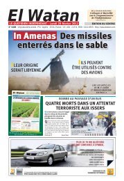 In Amenas Des missiles Des missiles enterrés dans le sable