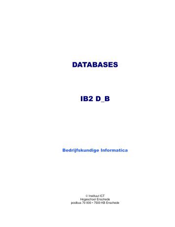 DATABASES IB2 D_B