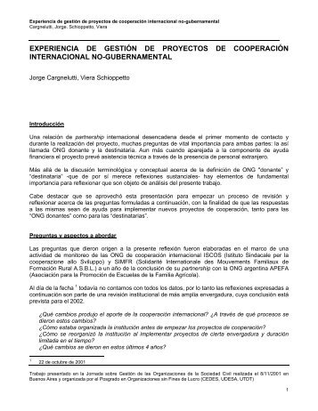 Mayor información para la exposición del trabajo de ... - Gestión Social