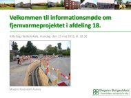 Velkommen til informationsmøde om fjernvarmeprojektet i afdeling 18.