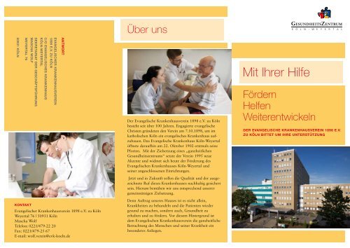 Faltblatt Mit Ihrer Hilfe - Ev. Krankenhaus Köln-Weyertal