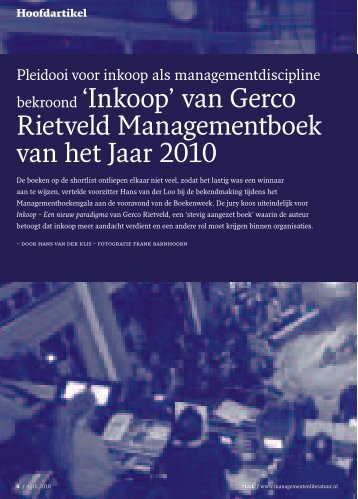 'Inkoop' van Gerco Rietveld Managementboek van het Jaar 2010