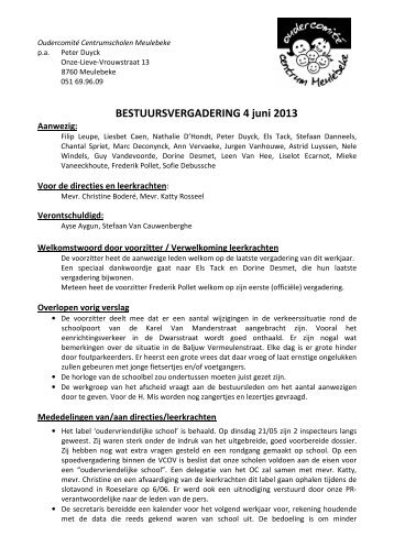 Verslag 04/06/2013 - Sint-Amandusschool Meulebeke
