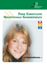 aktuellen Flyer - Freie Christliche Bekenntnisschule Gummersbach