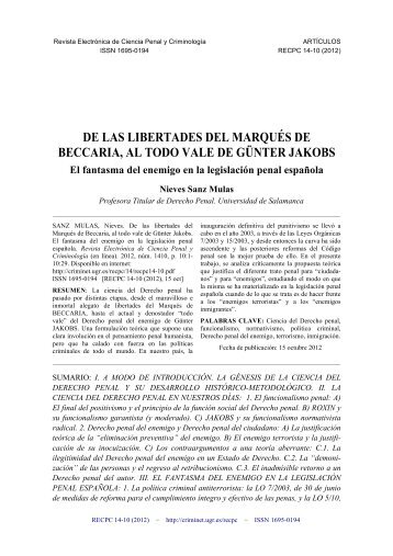 de las libertades del marqués de beccaria, al todo vale de günter ...