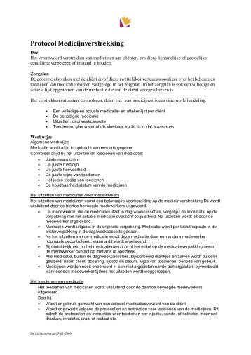 Doc. Protocol medicijnverstrekking - De Lichtenvoorde