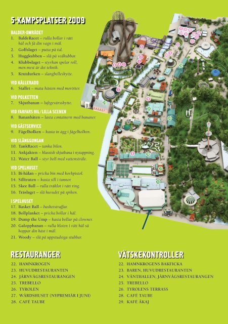 5-kampsplatser 2009 restauranger vätskekontroller - Liseberg