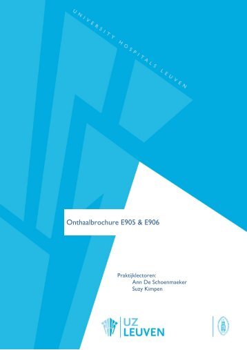 Onthaalbrochure E905 & E906 - UZ Leuven